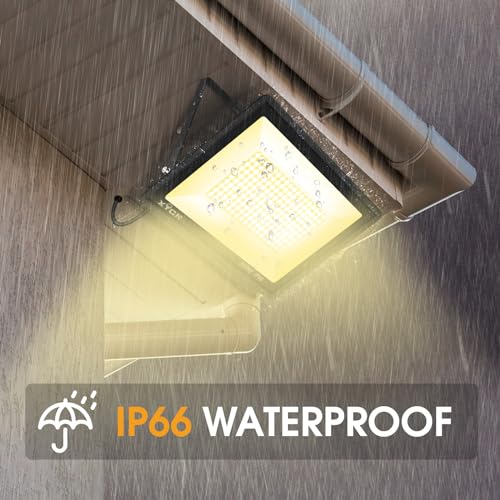 XYCN 2 Pack 200W 3000K Warm White LED Flood Light,Outside Flood Light,No Plug,22500LM Super Bright Outdoor Security Lights, IP66 Waterproof Floodlight for Yard,Playground,Garage, Garden, Lawn - size: 200W 3000K LED Flood Light 2pack