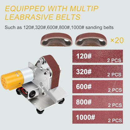 Mini Belt Sander 7 Adjustable Speed -15 Degree Professional Electric