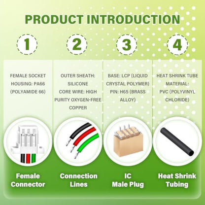15 Sets/60 Pcs Mini Micro JST-SH-SMD-HHR 1.0mm 3-Pin Connector Kit - size: 3-Pin, style: JST-SH-HHR