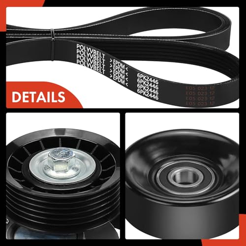 A-Premium Engine Serpentine Belt Drive Kit W/Tensioner & Idler