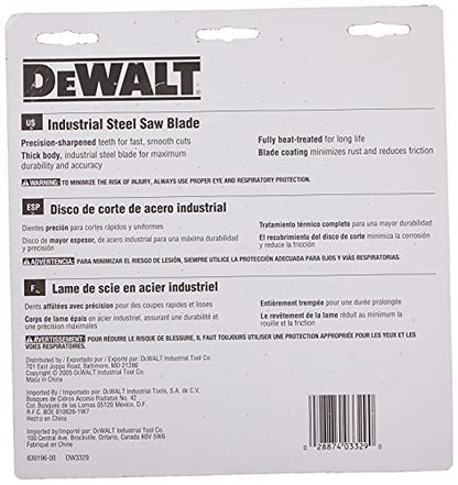 DEWALT Circular Saw Blade, 7 1/4 Inch, 68 Tooth, Metal Cutting (DW3329)