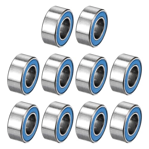 uxcell 10 Pcs MR63-2RS Micro Bearings, 3x6x2.5mm Chrome Steel, ABEC7 - size: MR63-2RS