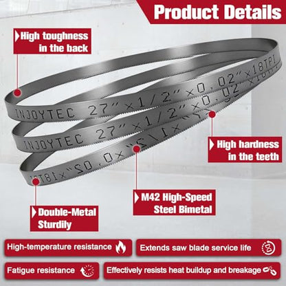 27 Inch Bandsaw Blades 18 TPI Sub-Compact Portable Band Saw Blades - size: 18T