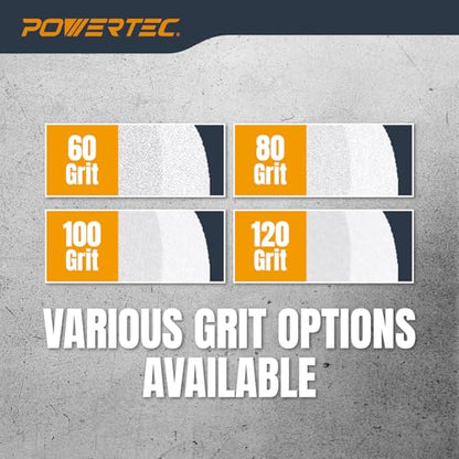 POWERTEC Bench Grinder Wheel 8 Inch White 60 & 120 Grit, White Aluminum Oxide Grinding Wheel for Bench and Pedestal Grinder, 1" Thick 5/8" Arbor, Sharpening & Shaping Drill Bits, Blade, Chisel, 2PK - size: 60/ 120 Grit, 2PK