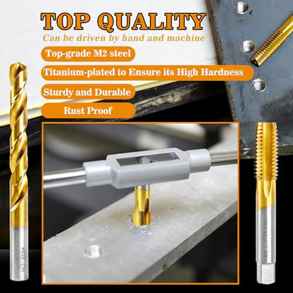 3/4"-16 UNF Tap and 11/16" Drill Bit kit for Metal,M2 HSS Drill and Tap Set - size: 3/4"-16 Tap, 11/16" Drill