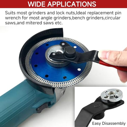 OLIREXD Angle Grinder Universal Adjustable Pin Wrench for Angle Grinder Machine (1, Red) - color: Red