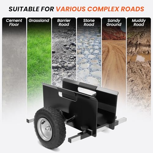 10" Panel Dolly Cart: Heavy-Duty Drywall Cart 700LB Capacity, Pneumatic Wheels, Adjustable Frame for Drywall, Plywood, Doors | Indoor & Outdoor Use (Black)