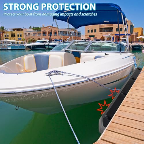 48in Dock Bumper,Boat Dock Bumpers,Dock Bumper Guards,Heavy Duty Dock Piling Bumpers Post Bumpers for Protecting Boat and Dock,Screws and Washers Included,Black - color: Black-1Pack, size: 48inch