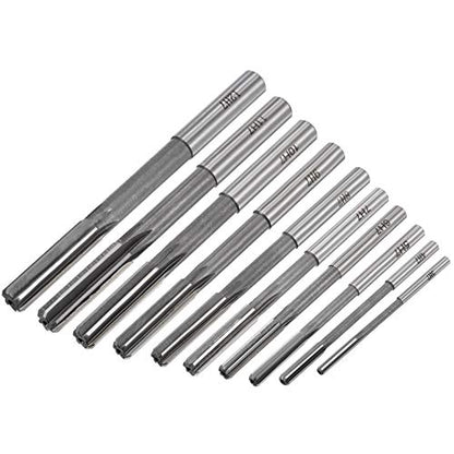 uxcell Chucking Reamer Set Lathe Machine Reamer Straight Flute Milling Cutter High Speed Steel H7 Tolerance (3mm 4mm 5mm 6mm 7mm 8mm 9mm 10mm 11mm 12mm) 10pcs - style: H7