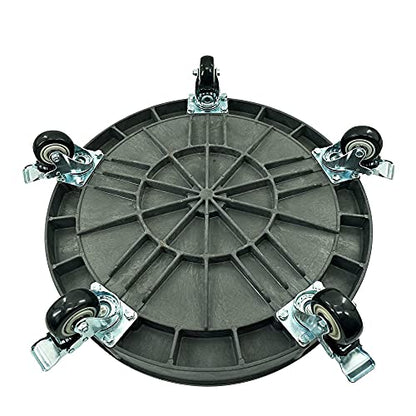 ELAFROS Heavy Duty Plastic Drum Dolly with Brake, 30/55 Gallon, 900lb Grey - color: Gray, size: 1 Pack With Brake