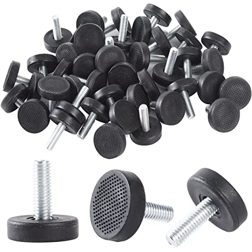CGHHUI 28 PCS M6 Thread Adjustable Furniture Levelers, Galvanized Steel Levelers Screw for Furniture Legs, Threaded Leveling Feet Glides for Table Legs, Chair Legs, Cabinet and Sofa Legs