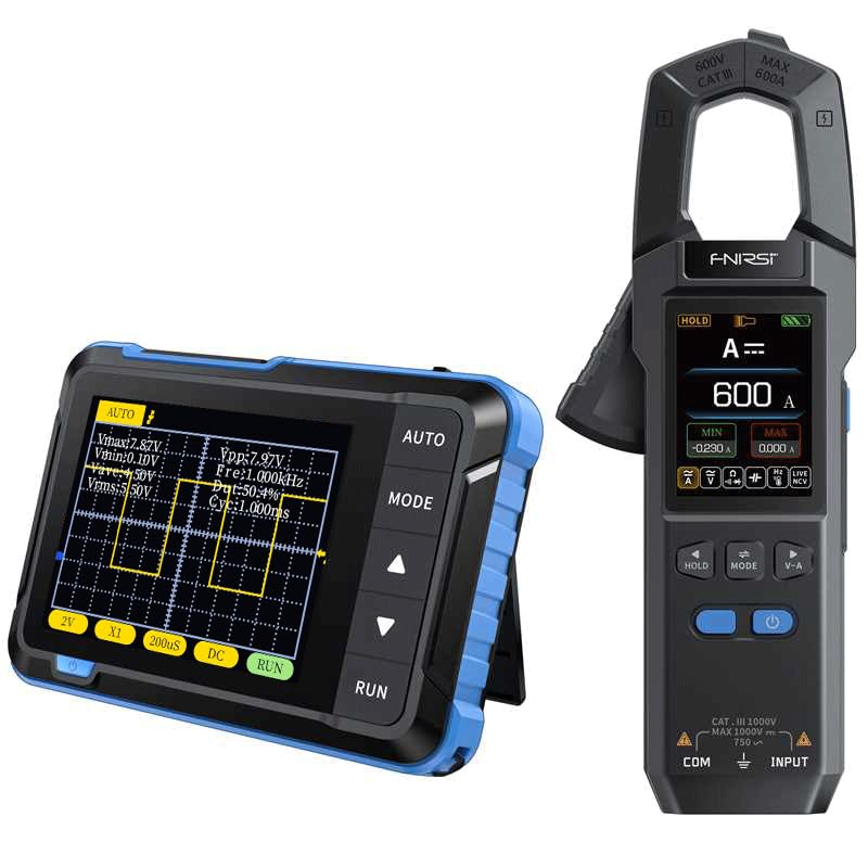 200KHz Bandwidth Oscilloscope and Clamp Meter