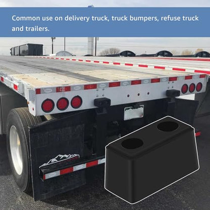 2-Pack Guards Dock Buffers– 6x3x3Inch Heavy Duty Rubber Bumper Block - size: 2PCS