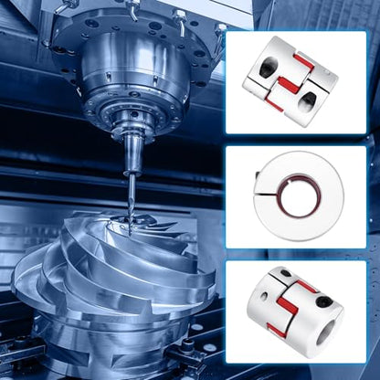 MECCANIXITY Aluminum Shaft Coupling Shaft Coupler 10mm to 12mm Flexible Spider Coupling L30mm x D25mm Coupler Jaw Spider Shaft Joint Connector for 3D Printers DIY CNC Router Milling Machine - size: 10mm to 12mm