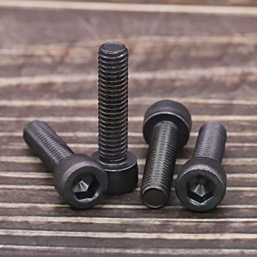 3/8-16 x 1 Socket Head Cap Screws Bolts, 12.9 Grade Alloy Steel, Black Oxide Finish, Allen Hex Drive, Full Thread, 10 PCS - size: 3/8-16 x 1"