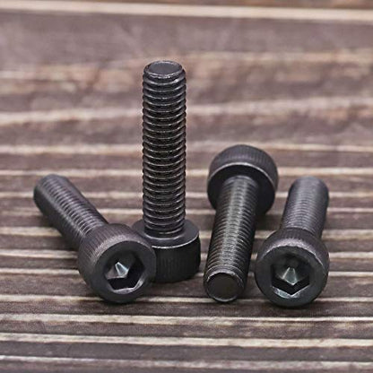 3/8-16 x 1 Socket Head Cap Screws Bolts, 12.9 Grade Alloy Steel, Black Oxide Finish, Allen Hex Drive, Full Thread, 10 PCS - size: 3/8-16 x 1"