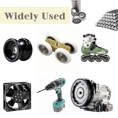 Dianrui 608RS/ 608ZZ/ 698ZZ/ 628ZZ/ 6903ZZ/ 6003ZZ/ 6203ZZ - 44 PCS Ball Bearings Assortment Kit, Carbon Steel Deep Groove Bearing for Furniture Wheel, Roller Skates, 3D Printing and ect—7 Size - size: 608RS/ 608ZZ/ 698ZZ/ 628ZZ/ 6903ZZ/ 6003ZZ/ 6203ZZ