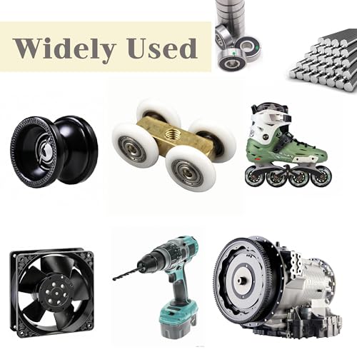 Dianrui 608RS/ 608ZZ/ 698ZZ/ 628ZZ/ 6903ZZ/ 6003ZZ/ 6203ZZ - 44 PCS Ball Bearings Assortment Kit, Carbon Steel Deep Groove Bearing for Furniture Wheel, Roller Skates, 3D Printing and ect—7 Size - size: 608RS/ 608ZZ/ 698ZZ/ 628ZZ/ 6903ZZ/ 6003ZZ/ 6203ZZ