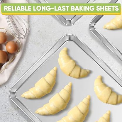 TeamFar Stainless Steel Baking Sheet, 20" x 14" x 1" Large Baking Sheet Pan - size: 19.6" x 13.75" x 1.3"