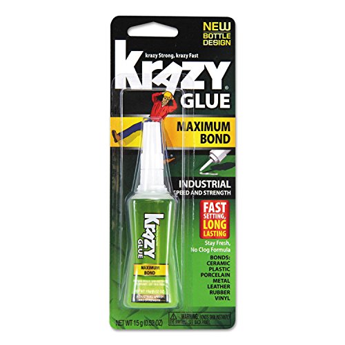 Krazy Glue Max Bond Super Glue, Industrial Strength Bonding Glue (15g Tube)