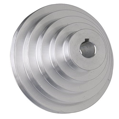 Mxfans Aluminum 22mm Bore Outter Dia 54-150mm 5 Step A Type V-Belt Pagoda Pulley Belt
