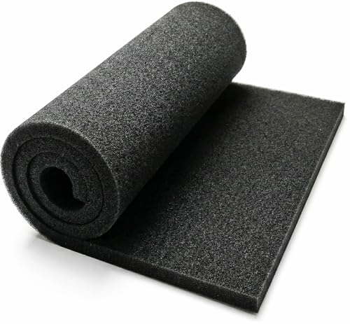 Washable Foam Air Filter Material Sheet for Uni Filter-BF-1 BF1 18" X 15" X 5/8" 65-PPI Black Fine Filter Foam Sheet Cut to Fit Air Filter Pads for Most Motorcycle ATV Scooters Dirt Bike UTV - color: Black