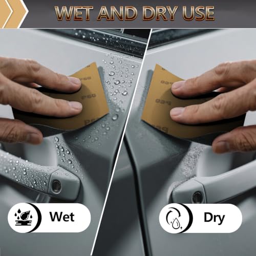 Premium 20-Sheet Wet Dry Sandpaper Assortment, 9 x 3-2/3 Inch - style: MixGrit 20Pcs