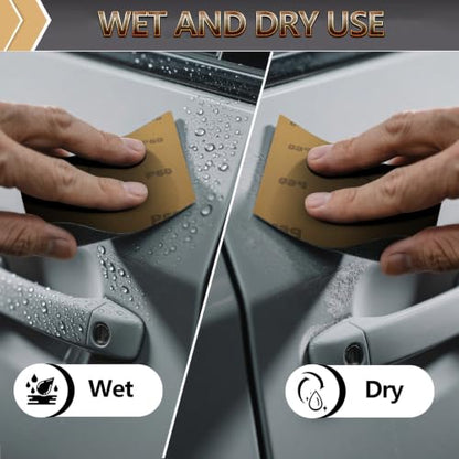 Premium 30-Sheet 600 Grit Wet Dry Sandpaper, 9 x 3-2/3 Inch - style: 600Grit