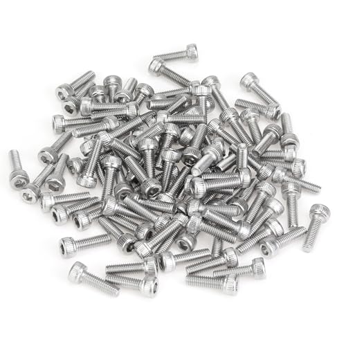 105 Pieces M3 x 10mm Socket Head Cap Screws, Thread Pitch 0.5mm, Sutemribor M3 Screws, 304 Stainless Steel, Fully Threaded, Silver - size: M3 x 10mm, style: Socket Head