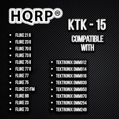 HQRP 2-Pack KTK-15 Midget Fast-Acting Digital Multimeter Fuse 15 A 600V 100kA IR Replacement for Bussmann KTK15, Limitron KTK-15A, Littelfuse KLK15 Compatible with Fluke P/N 892583, 3478712, Tektronix