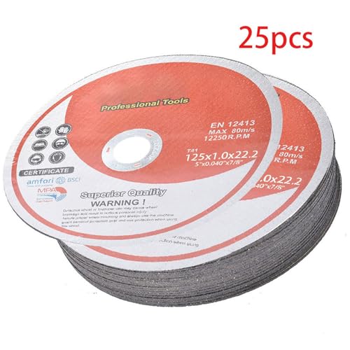 Cut Off Wheels 25 Pack, 5x0.04x7/8 inch Cutting Discs - style: 5"x0.040"x7/8" 25pcs