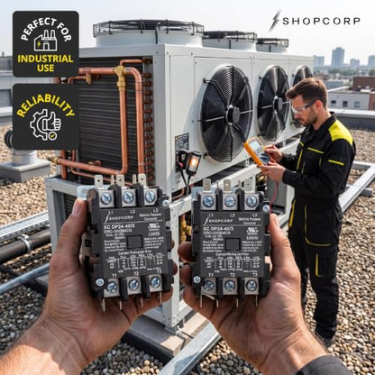3 Pole 40 Amp AC Contactor, 24V Coil, UL Recognized, HVAC - style: 3 Pole 24V