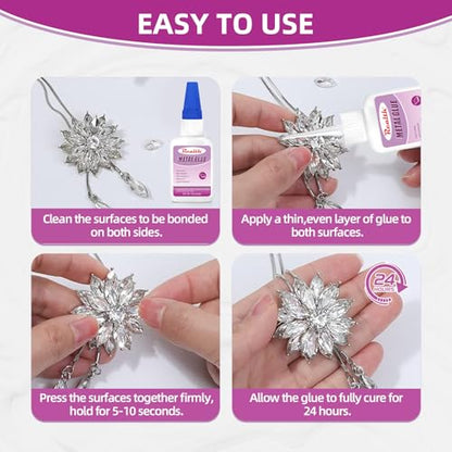 Super Glue for Metal 30g 2 Pack Clear Fast Drying - size: 60g, style: Metal Glue