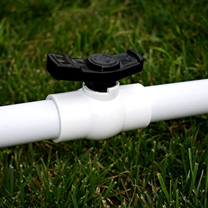 2Pcs 1" PVC Ball Valve, Shut-Off Valve with Easy to rotate and Excellent Handle, Rated at 150 PSI - size: 1 Inch (1")