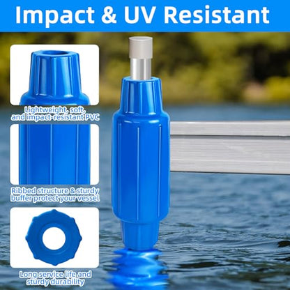 Dock Bumpers for Poles/Post, Boat Dock Bumpers Fenders - color: Blue-2pk, size: 17.6 Inch Length