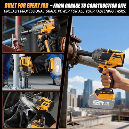 Cordless Impact Wrench 1/2" Compatible with DeWalt 20V Battery