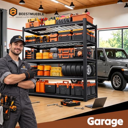 Heavy Duty Garage Shelving 5 Tier Adjustable Wire Storage Rack