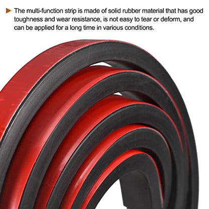 uxcell Adhesive Rubber Strips, 0.8" W x 3/8" T x 6'L Solid Neoprene Rubber Sheet Rolls with Adhesive Backing for DIY Gaskets Seals Pads Crafts - size: 0.8"W x 3/8"T x 6'L