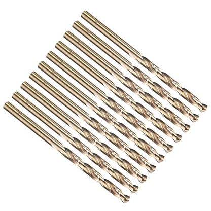 PATIKIL 3/16" Drill Bit M35 Cobalt 5% High-Speed Steel for Metal 10 Pack - size: 3/16 in
