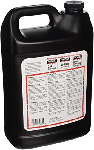 RIDGID 70835 Thread Cutting Oil, 1 Gallon of Nu-Clear Pipe Threading Oil & 70830 Dark Thread Cutting Oil, 1-Gal. Low-Odor Anti-Mist Formulation Dark Pipe Threading Oil