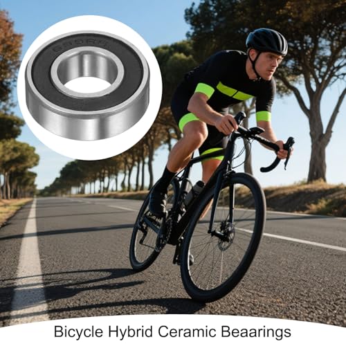 uxcell 699-2RS Hybrid Ceramic Deep Groove Ball Bearings 9x20x6mm Si3N4 Silicon Nitride Balls Steel Rings Double Sealed Bearing for Motors, CNC Spindles (ABEC5) - size: 699-2RS