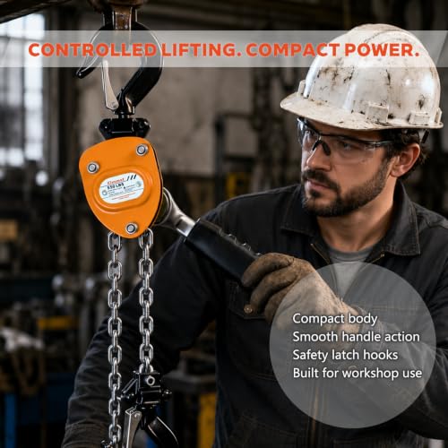 Lever Chain Hoist, G80 Load Chain, 10 ft Lift, 550 lb (1/4 Ton) - size: 550 lb (0.25 MT)