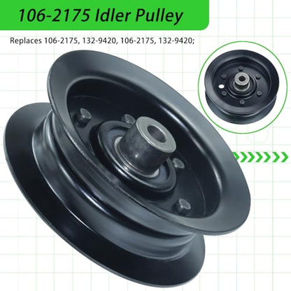132-9420 Flat Idler Pulley for Toro 50" 42" SS5000 SS4225 Decks - color: A22 1xToro 106-2175