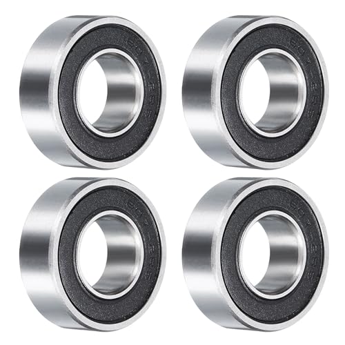 uxcell 1607-2RS Deep Groove Ball Bearing, 4pcs 7/16" x 15/16" x 5/16" Hign Carbon Chrome Steel Z2 Double Rubber Sealed Bearing (P6) - size: 1607-2RS 7/16" x 15/16" x 5/16"