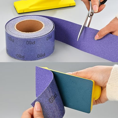 800 Grit PSA Sandpaper Roll, Self Adhesive Stickyback Sand Paper