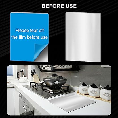 2PACK 304 Stainless Steel Sheets, 4 x 8 x 1/8 inch (10 Gauge) Thickness Stainless Steel Plates Stainless Steel Shim Plates Metal Sheets for Kitchen DIY Craft Making - size: 4 x 8 inch