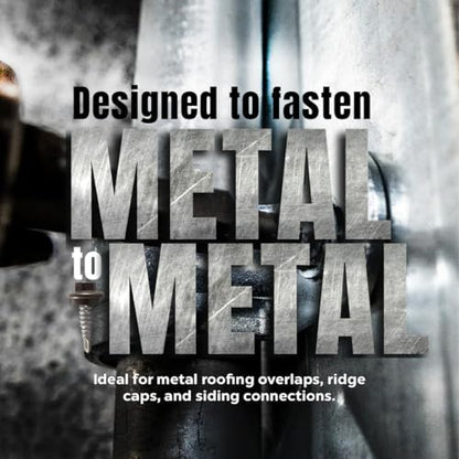 Metal Depot Orange Burnished Slate Lap Stitch Screw #14 x 7/8 Self-Tapping - color: Burnished Slate