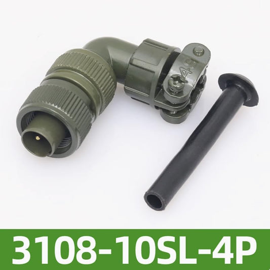 MS3108A-10SL-4P Circular Industrial Connectors,2Pin Male,90 Degree Elbow,MIL-DTL-5015 Series Waterproof Aviation Sockets,Threaded Connectors,Solder Type,for Aviation and Industrial environments - color: MS3108A10SL-4P