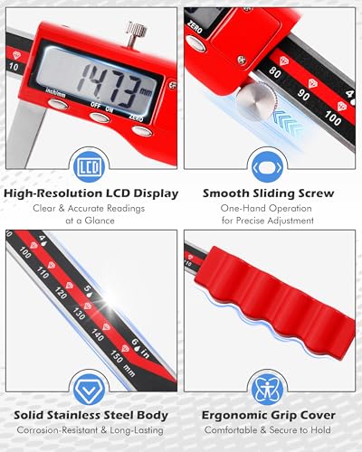 Brake Rotor Measuring Tool, Digital Caliper for Disc Brake Thickness