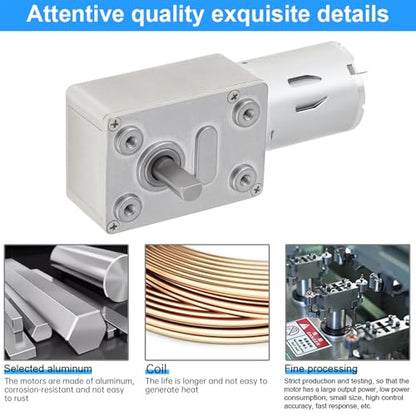 Worm Gear Motor 12V 160RPM Electric High Torque Rotation DC Motor